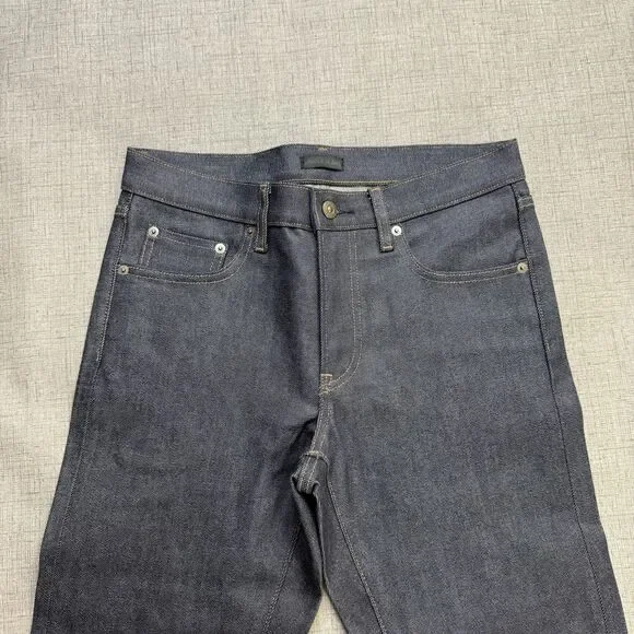Uniqlo Selvedge Jeans 29x26 Blue Slim Straight Japanese Kaihara Denim - Picture 2 of 16